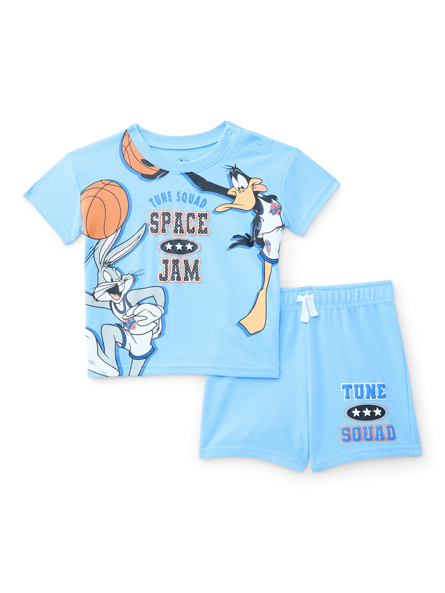 Looney Tunes Baby Boys Short Sleeve Graphic Tee and Shorts Set, 2-Piece, Sizes 0/3M-24M