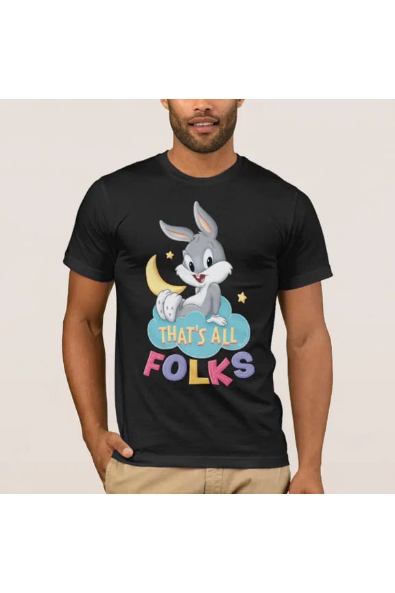 Looney Tunes Baby Bugs Bunny Thats All Folks Childhood Retro T-shirt