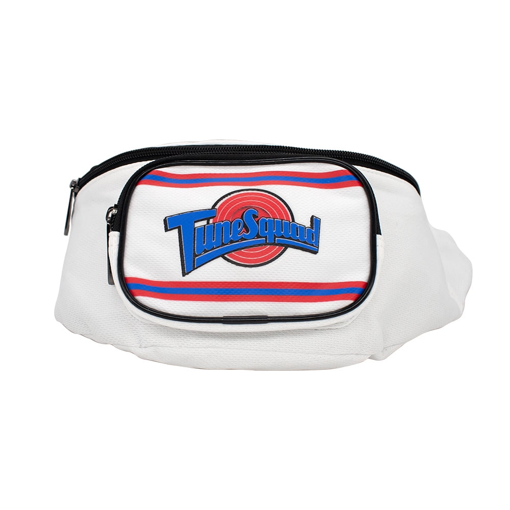 Looney Tunes Bag, Fanny Pack, Tune Squad Logo, White Blue Red, Canvas