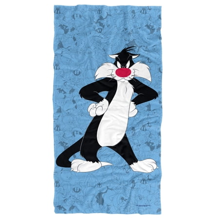 Looney Tunes Beach Towel, 30"x60" Sylvester Character Beach Towel