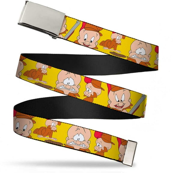 Adjustable Belt, Clamp Buckle, Cut-to-Fit, Elmer Fudd Expressions Yellow