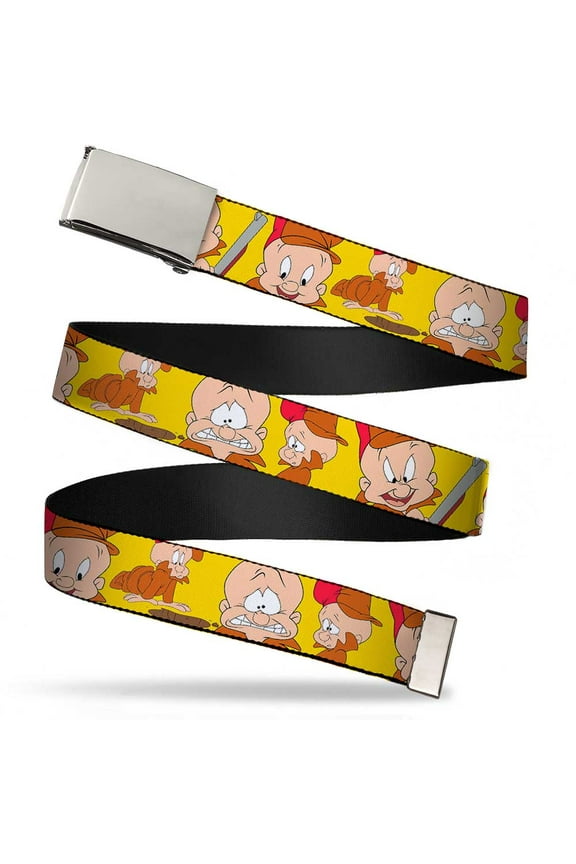 Adjustable Belt, Clamp Buckle, Cut-to-Fit, Elmer Fudd Expressions Yellow
