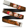 thumbnail image 1 of Adjustable Belt, Clamp Buckle, Cut-to-Fit, Elmer Fudd Poses Browns, 1 of 3