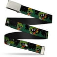 thumbnail image 1 of Adjustable Belt, Clamp Buckle, Cut-to-Fit, Marvin the Martian 4 Poses Mars Landscape Black White Greens, 1 of 3