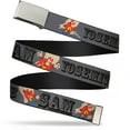 thumbnail image 1 of Adjustable Belt, Clamp Buckle, Cut-to-Fit, Yosemite Sam Poses Gray, 1 of 3