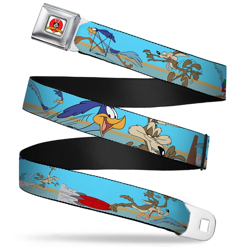 Looney Tunes Belt, Seatbelt Buckle Belt, Road Runner Wile E Coyote ...