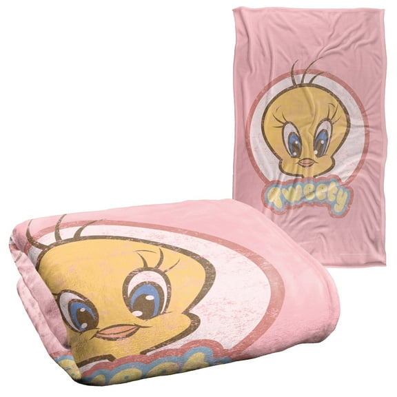 Looney Tunes Blanket, 36"x58", Tweety Face Silky Touch Super Soft Throw