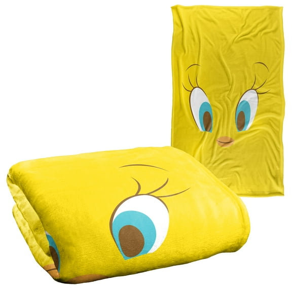 Looney Tunes Blanket, 36"x58", Tweety Head Silky Touch Super Soft Throw
