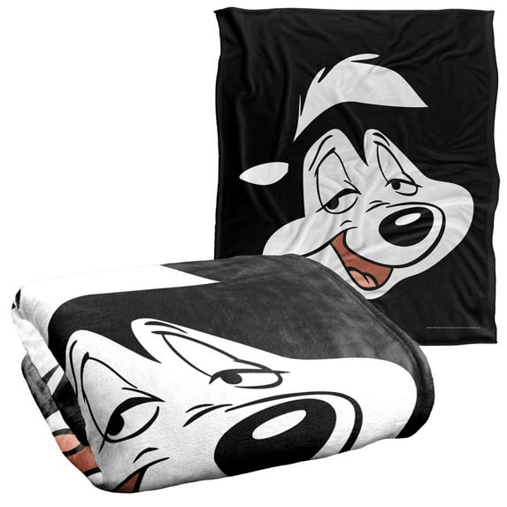 Looney Tunes Blanket, 50'x60', Pepe Face Silky Touch Super Soft Throw
