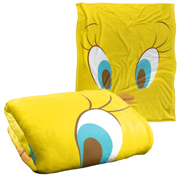 Looney Tunes Blanket, 50'x60', Tweety Head Silky Touch Super Soft Throw