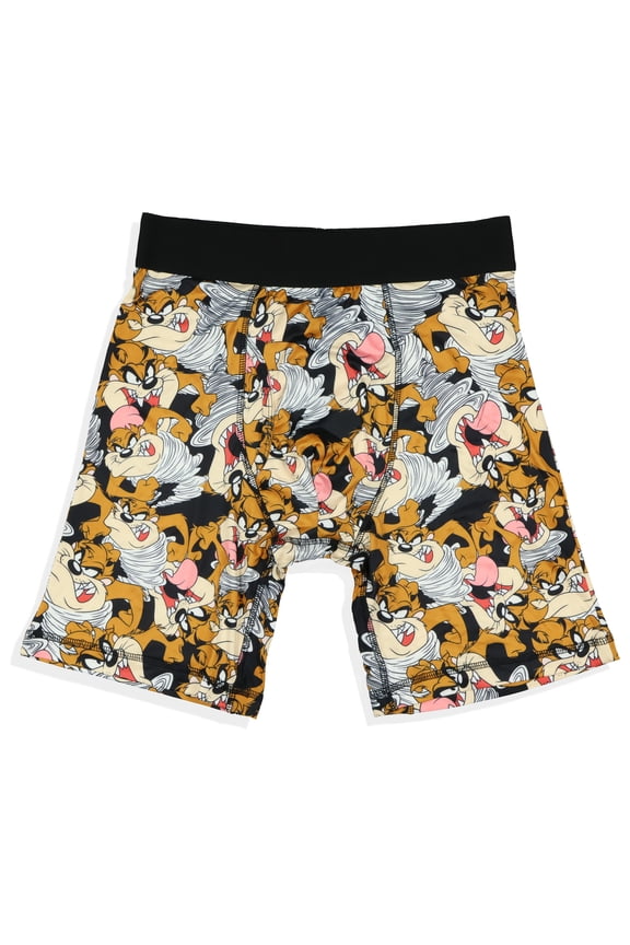 Looney Tunes Boxer Briefs Men's Tasmanian Devil Tornado Taz All Over Print Snug Fit Underwear