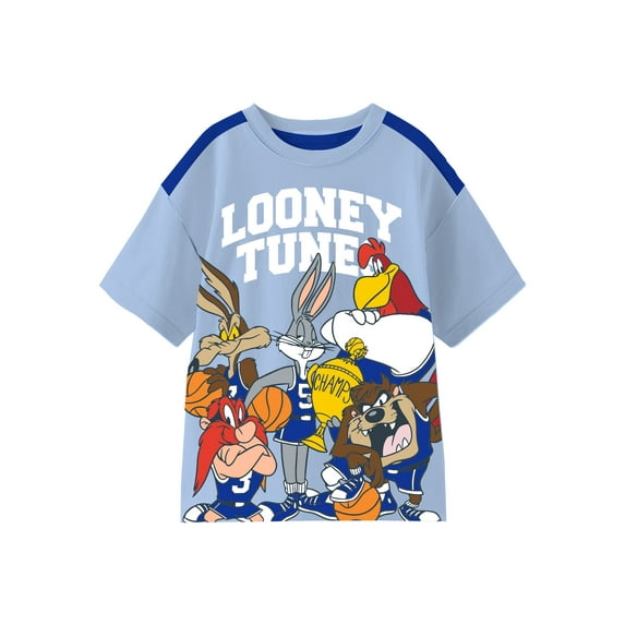 Looney Tunes Boys Champs Graphic Crew Neck Tee with Short-Sleeves, Sizes 4-18