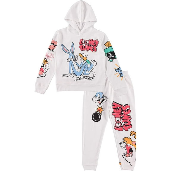 Looney Tunes Boys Hoodie and Jogger Pants 2-Piece Outfit Set- Boys Sizes 4-16