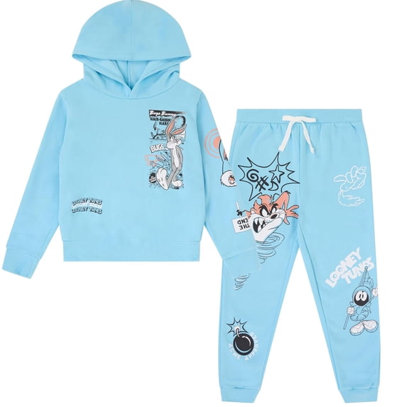 Looney Tunes Boys Hoodie and Jogger Pants 2-Piece Outfit Set- Boys Sizes 4-16