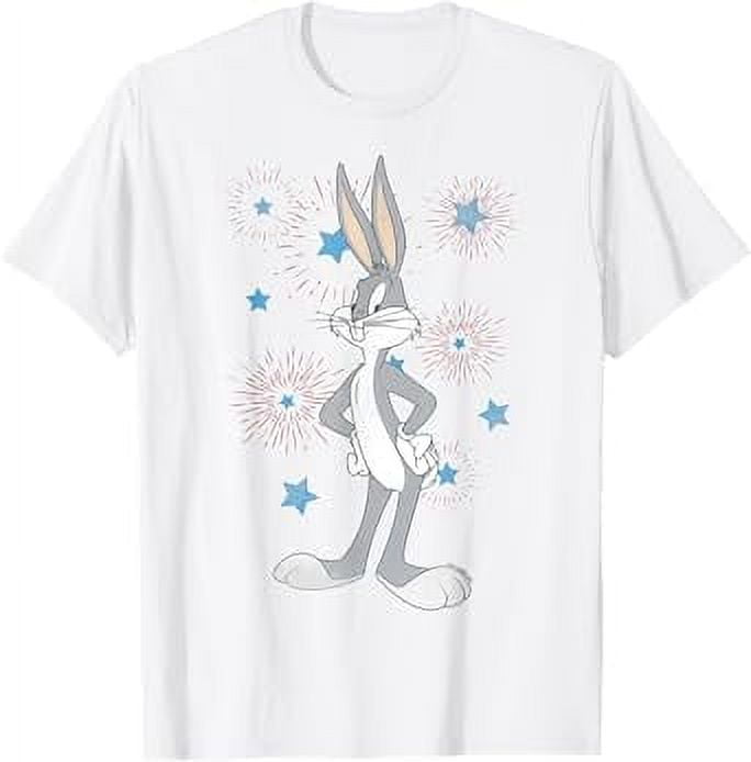 Looney Tunes Bugs Bunny Americana Fourth Of July Fireworks TShirt