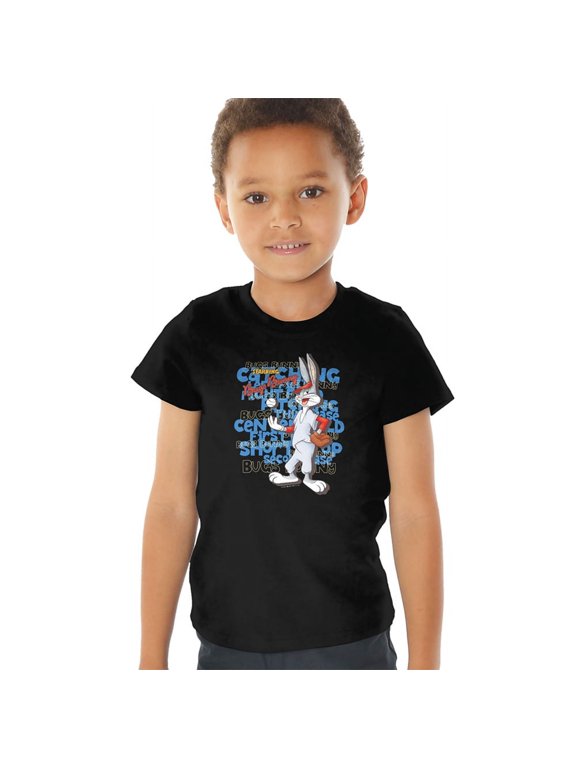 Bugs Bunny Baseball Kids T Shirt (2) for Youth Toddler Boys and Girls, Black