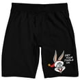 thumbnail image 1 of Looney Tunes Bugs Bunny Get Your Jingle On Men's Black Sleep Pajama Shorts-XL, 1 of 4