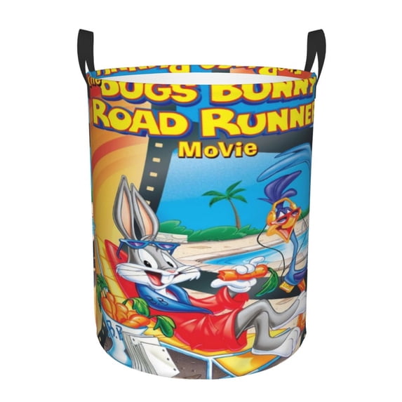 Looney Tunes Bugs Bunny Large Laundry Hamper Collapsible Laundry Basket With Handles, Tall Storage Basket For Blanket, Toys, Dirty Clothes In Living Room, Bedroom, Bathroom, Nursery