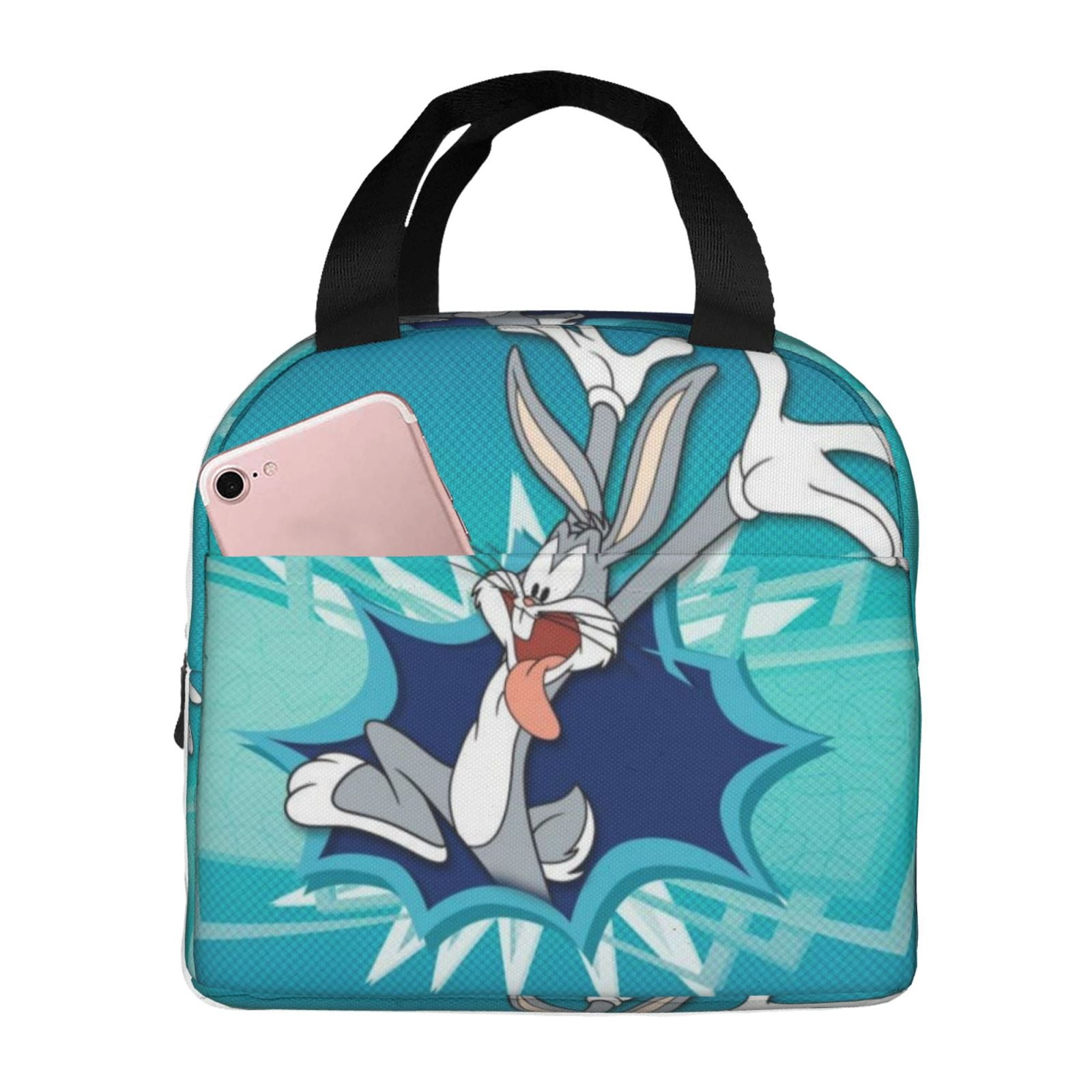 Looney Tunes Bugs Bunny Lunch Bag, Insulated Lunch Box Large Capacity