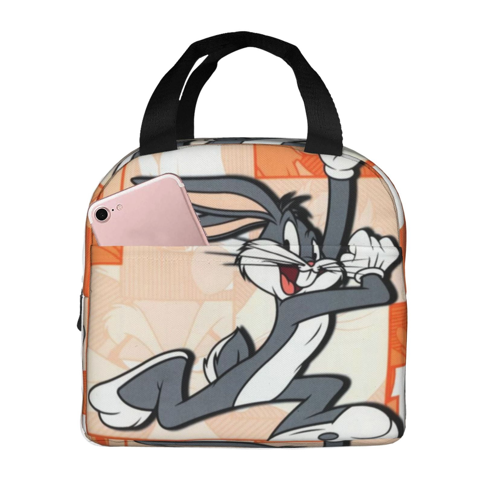 Looney Tunes Bugs Bunny Lunch Bag, Insulated Lunch Box Large Capacity