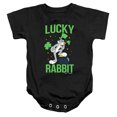 thumbnail image 1 of Looney Tunes Bugs Bunny St. Patrick's Lucky Rabbit Unisex Infant Snap Suit for Baby (12 Months) Black, 1 of 2