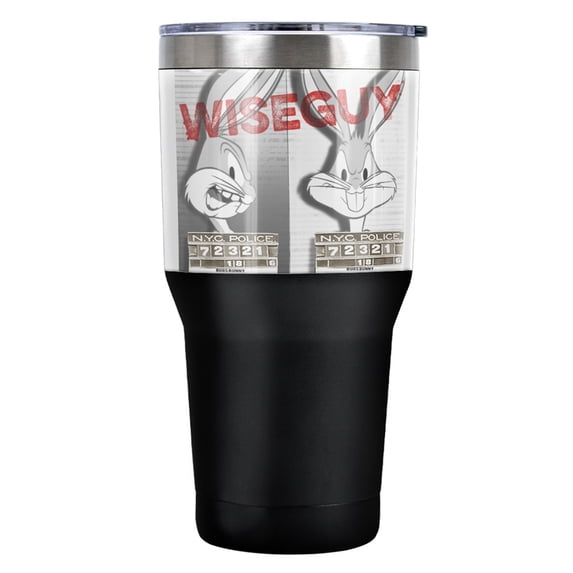 Looney Tunes Bugs Bunny Wiseguy Stainless Steel Tumbler 30 oz Coffee Travel Cup, Vacuum Insulated & Double Wall with Leakproof Sliding Lid