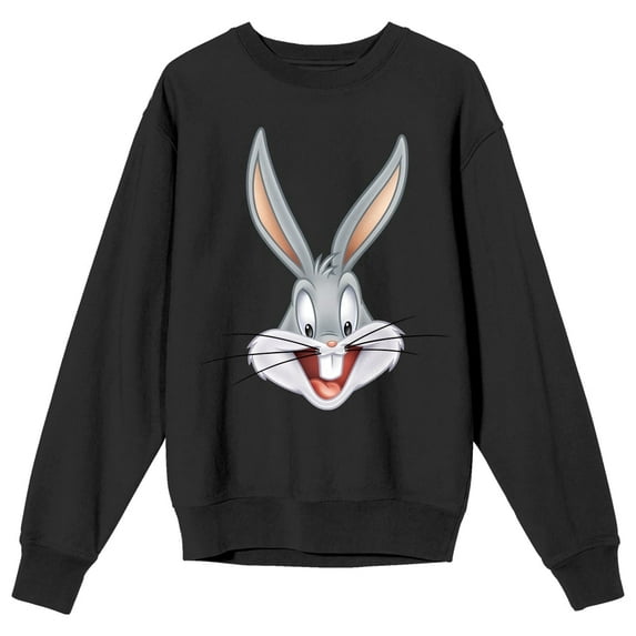 Looney Tunes Bugs Bunny Women's Black Long Sleeve Sweatshirt-Medium