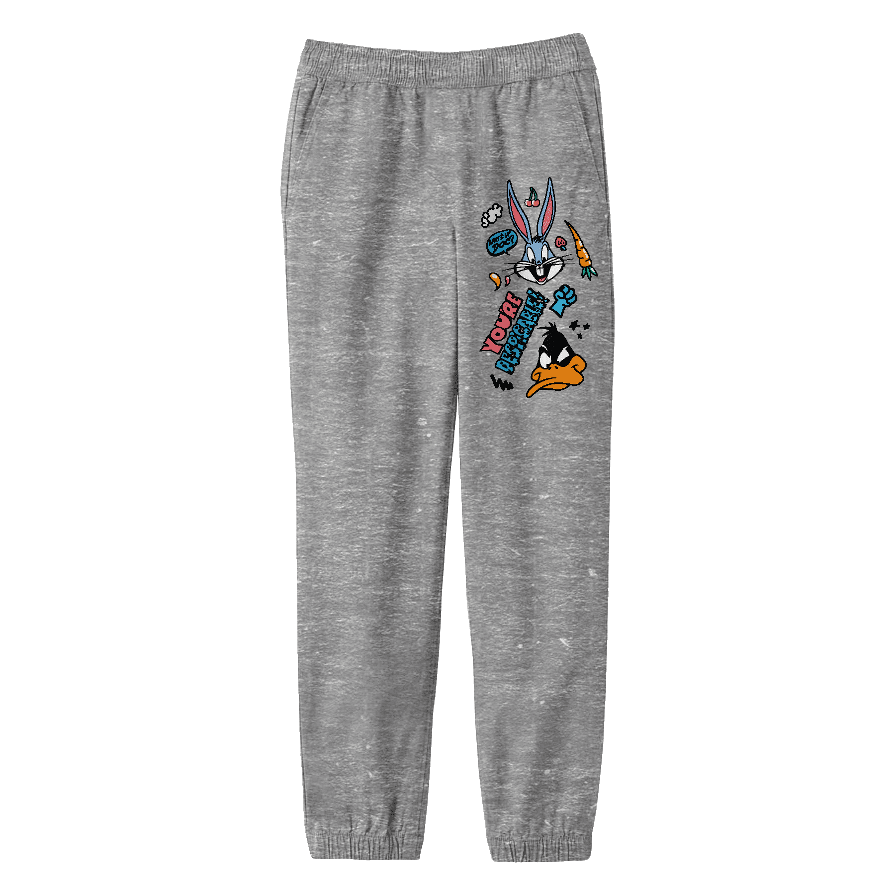 Looney Tunes Classic Bugs Bunny Adult Unisex Heather Grey Graphic Sweatpants XXL