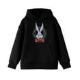 thumbnail image 1 of Looney Tunes Cartoon Bugs Bunny Youth Boys Black Hooded Sweatshirt-M, 1 of 5
