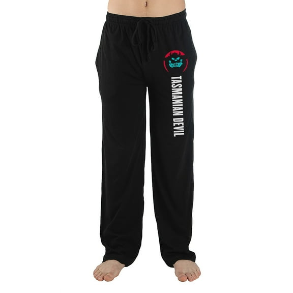 Looney Tunes Cartoon Tasmanian Devil Character Mens Black Pants-L