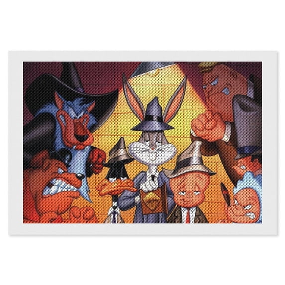 Looney Tunes Cartoons Diamond Art Kits for Adults Beginners Round 5D Paint with Diamonds Gem Art Painting Kits for Home Wall Decor Gifts