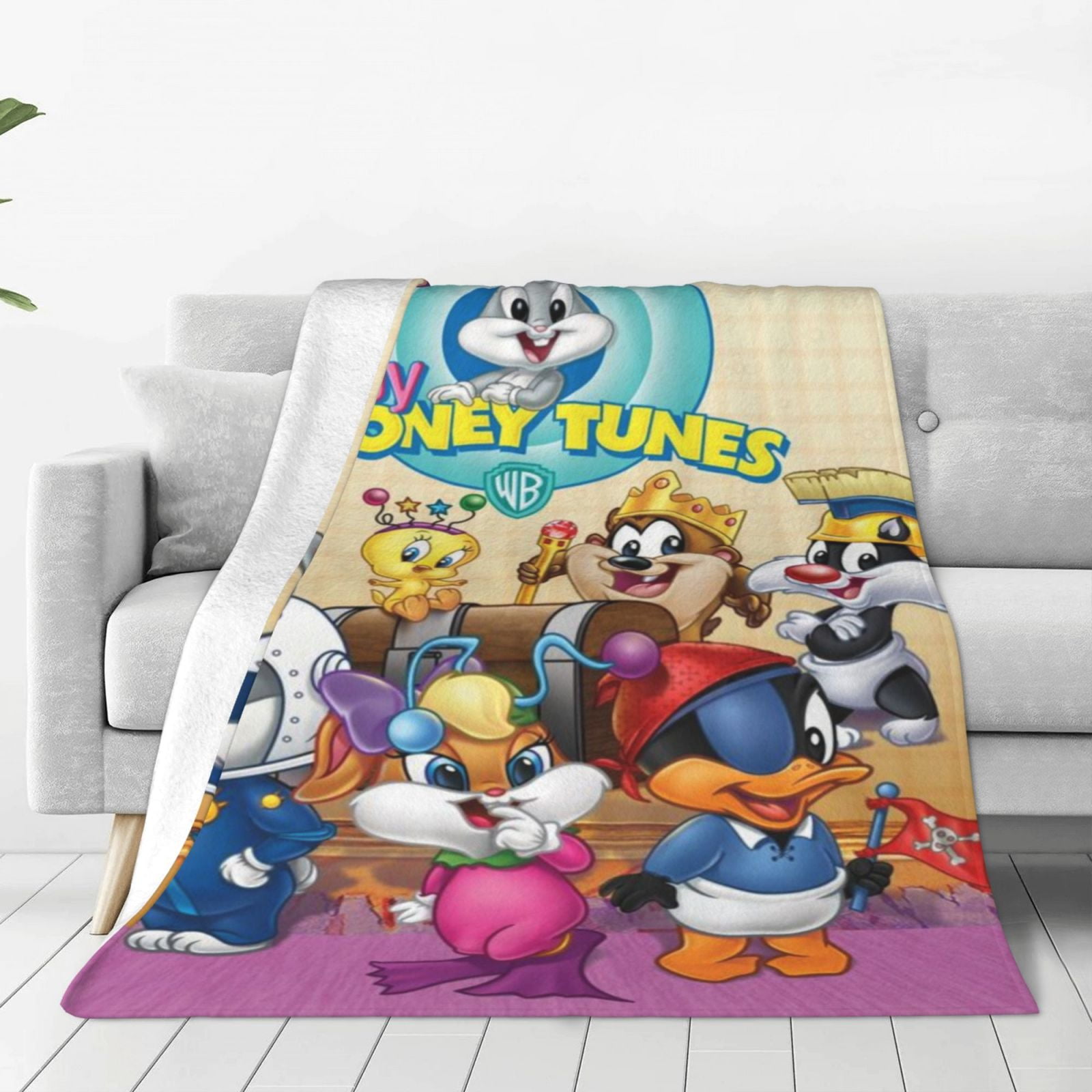 Looney Tunes Cartoons Fleece Blanket Super Soft Cozy Throw Blanket 40"X30", Lightweight Fuzzy