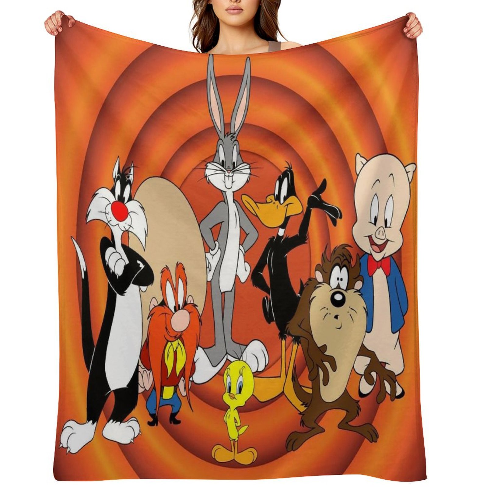 Warner Bros Looney Tunes Expressive Toons Plüschdecke – 117x152 Cm, Weich & Kuschelig