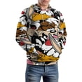 thumbnail image 1 of Looney Tunes Cartoons Hoodie 3D Print Pullover Hooded Long Sleeve Sweatshirts Tops Blouse with Pocket for Mens Womens, 1 of 7