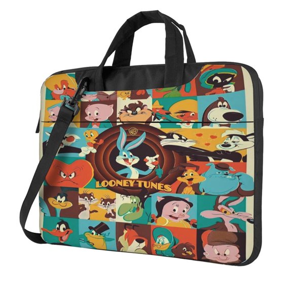 Looney Tunes Cartoons Laptop Case, Computer Bag Computer Case Laptop Briefcase Shoulder Messenger Bag for 13 inch Laptop