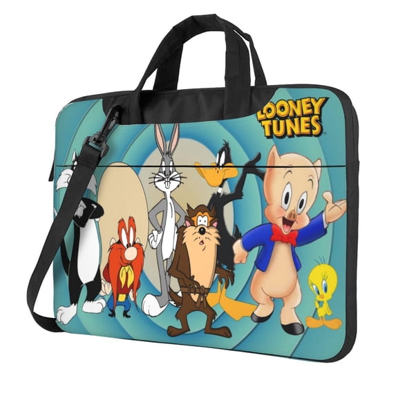 Looney Tunes Cartoons Laptop Case, Computer Bag Computer Case Laptop Briefcase Shoulder Messenger Bag for 14 inch Laptop
