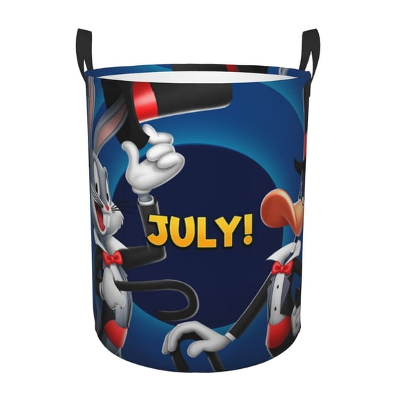 Looney Tunes Cartoons Large Laundry Basket With Handle, Collapsible Laundry Hamper, Dirty Clothes Storage Basket For Living Room, Bathroom, Bedroom, College Dorm