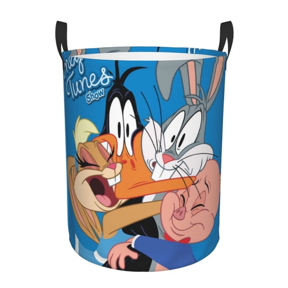 Looney Tunes Cartoons Large Laundry Hamper Collapsible Laundry Basket With Handles, Tall Storage Basket For Blanket, Toys, Dirty Clothes In Living Room, Bedroom, Bathroom, Nursery