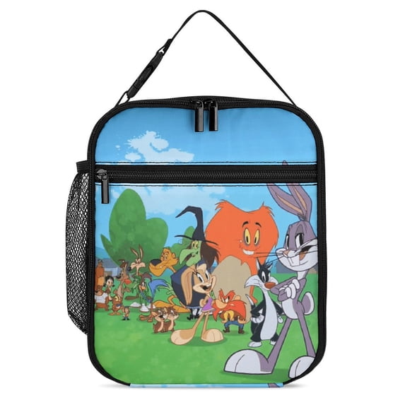 Looney Tunes Cartoons Lunch Bag, Insulated Lunch Tote for Women Men Large Lunch Box Container Reusable Leakproof Tote for Office, Work, School, Beach Or Travel
