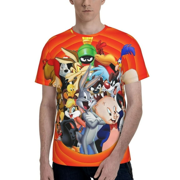 Looney Tunes Cartoons T-Shirts 3d Printed Short Sleeve Tee Shirt For Men