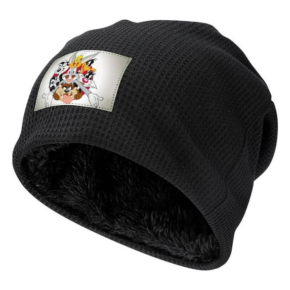 Looney Tunes Characters Stretchable Knitted Beanie Hat For Men Women Daily Soft Plush Pullover Cap Winter Warm Skull Cap