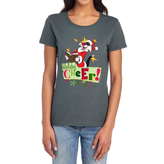 Looney Tunes Cheer Sylvester Women's T Shirt, Charcoal, X-Large