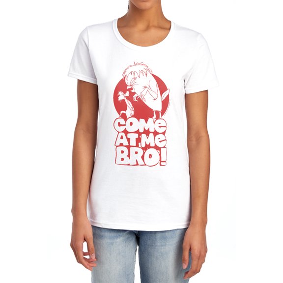 Looney Tunes Come at Me Women's T Shirt, White, Small