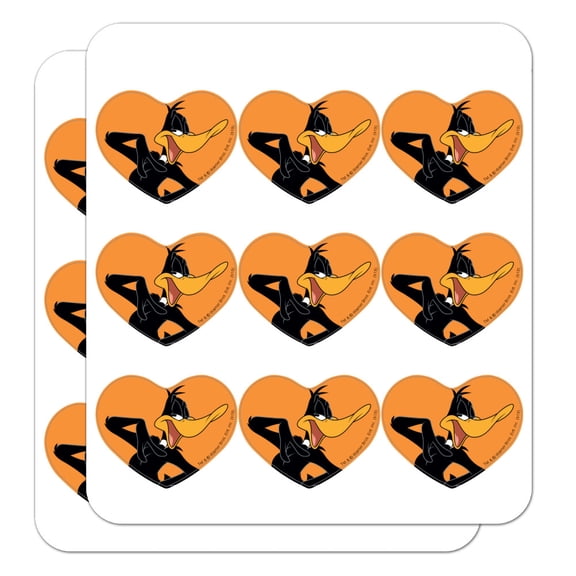 Looney Tunes Daffy Duck Heart Shaped Planner Calendar Scrapbook Craft Stickers