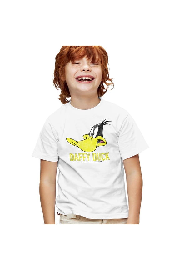 Daffy Duck Kids T Shirt (Medium) for Youth Toddler Boys and Girls, White