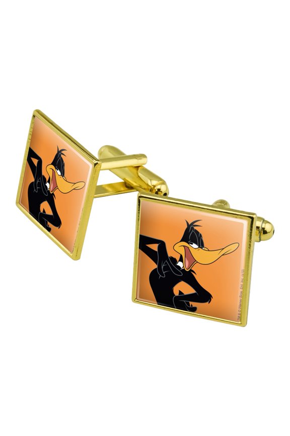Looney Tunes Daffy Duck Square Cufflink Set - Silver or Gold