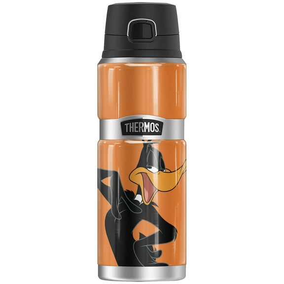 Looney Tunes Daffy Duck, THERMOS STAINLESS KING Stainless Steel Drink Bottle, Vacuum insulated & Double Wall, 24oz