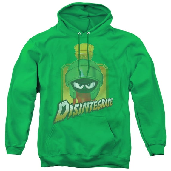 Looney Tunes Disintegrate Adult Pullover Hoodie Sweatshirt Kelly Green