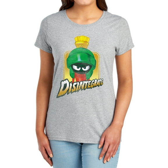 Looney Tunes Disintegrate Women's T Shirt, Athletic Heather, Small