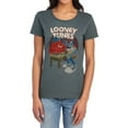 thumbnail image 1 of Looney Tunes Dj Looney Tunes Women's T Shirt, Charcoal, Large, 1 of 6